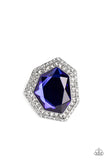 Smoldering Sass - Blue Ring - Paparazzi Accessories Ring Bedazzle Me Pretty Mobile Fashion Boutique