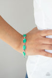 Smooth Move - Green Bracelet - Paparazzi Accessories Bracelet Bedazzle Me Pretty Mobile Fashion Boutique