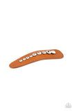 Snap Out Of It! - Brown Hair Clip - Paparazzi Accessories Hair Clip Bedazzle Me Pretty Mobile Fashion Boutique
