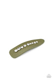 Snap Out Of It! - Green Hair Clip - Paparazzi Accessories Hair Clip Bedazzle Me Pretty Mobile Fashion Boutique