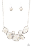 So Jelly - White Necklace - Paparazzi Accessories Necklace Bedazzle Me Pretty Mobile Fashion Boutique
