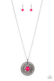 So Solar - Pink Necklace - Paparazzi Accessories Necklace Bedazzle Me Pretty Mobile Fashion Boutique