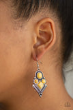 So Sonoran - Yellow Earrings - Paparazzi Accessories Earrings Bedazzle Me Pretty Mobile Fashion Boutique
