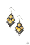 So Sonoran - Yellow Earrings - Paparazzi Accessories Earrings Bedazzle Me Pretty Mobile Fashion Boutique