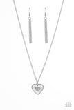 So This Is Love - White Necklace - Paparazzi Accessories Necklace Bedazzle Me Pretty Mobile Fashion Boutique