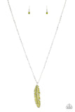 Soaring High - Green Necklace - Paparazzi Accessories Necklace Bedazzle Me Pretty Mobile Fashion Boutique