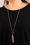 Soaring High - Green Necklace - Paparazzi Accessories Necklace Bedazzle Me Pretty Mobile Fashion Boutique