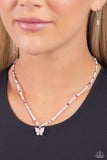 Soaring Shell - Pink Necklace - Paparazzi Accessories Necklace Bedazzle Me Pretty Mobile Fashion Boutique