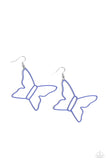 Soaring Silhouettes - Blue Earrings - Paparazzi Accessories Earrings Bedazzle Me Pretty Mobile Fashion Boutique