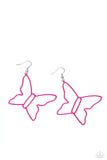 Soaring Silhouettes - Pink Earrings - Paparazzi Accessories Earrings Bedazzle Me Pretty Mobile Fashion Boutique