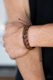SoCal Summer - Brown Mens Bracelet - Paparazzi Accessories Mens Bracelet Bedazzle Me Pretty Mobile Fashion Boutique