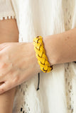 SoCal Summer - Yellow Mens Bracelet - Paparazzi Accessories Mens Bracelet Bedazzle Me Pretty Mobile Fashion Boutique