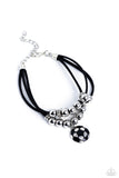 Soccer Player - Black Bracelet - Paparazzi Accessories Bracelet Bedazzle Me Pretty Mobile Fashion Boutique