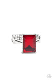 Social Glow - Red Ring - Paparazzi Accessories Ring Bedazzle Me Pretty Mobile Fashion Boutique