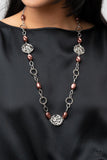 Social Soiree - Brown Necklace - Paparazzi Accessories Necklace Bedazzle Me Pretty Mobile Fashion Boutique