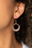 Socialite Luster - Copper Earrings - Paparazzi Accessories Earrings Bedazzle Me Pretty Mobile Fashion Boutique