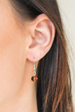 Socialite of the Season - Brown Necklace - Paparazzi Accessories Necklace Bedazzle Me Pretty Mobile Fashion Boutique