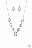 Socialite Social - White Necklace - Paparazzi Accessories Necklace FS-Bedazzle Me Pretty Mobile Fashion Boutique