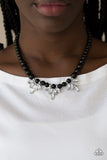 Society Socialite - Black Necklace - Paparazzi Accessories Necklace Bedazzle Me Pretty Mobile Fashion Boutique