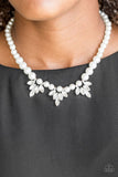 Society Socialite - White Necklace - Paparazzi Accessories Necklace Bedazzle Me Pretty Mobile Fashion Boutique