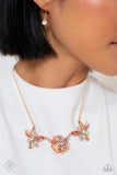 Soft-Hearted Series - Rose Gold Necklace - Paparazzi Accessories Necklace Bedazzle Me Pretty Mobile Fashion Boutique