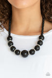 SoHo Socialite - Black Necklace - Paparazzi Accessories Necklace Bedazzle Me Pretty Mobile Fashion Boutique