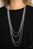 SoHo Sophistication - Silver Necklace - Paparazzi Accessories Necklace Bedazzle Me Pretty Mobile Fashion Boutique