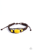 SOJOURN On - Yellow Bracelet - Paparazzi Accessories Bracelet Bedazzle Me Pretty Mobile Fashion Boutique