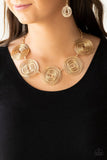 SOL-Mates - Gold Necklace - Paparazzi Accessories Necklace Bedazzle Me Pretty Mobile Fashion Boutique