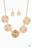 SOL-Mates - Gold Necklace - Paparazzi Accessories Necklace Bedazzle Me Pretty Mobile Fashion Boutique