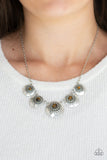 Solar Beam - Brown Necklace - Paparazzi Accessories Necklace Bedazzle Me Pretty Mobile Fashion Boutique