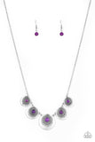 Solar Beam - Purple Necklace - Paparazzi Accessories Necklace Bedazzle Me Pretty Mobile Fashion Boutique