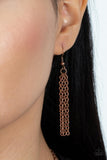 Solar Cycle - Copper Necklace - Paparazzi Accessories Necklace Bedazzle Me Pretty Mobile Fashion Boutique