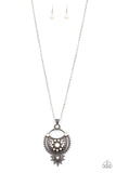 Solar Energy - White Necklace - Paparazzi Accessories Necklace Bedazzle Me Pretty Mobile Fashion Boutique