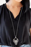 Solar Energy - White Necklace - Paparazzi Accessories Necklace Bedazzle Me Pretty Mobile Fashion Boutique