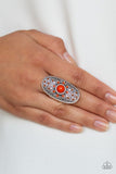 Solar Plexus - Orange Ring - Paparazzi Accessories Ring Bedazzle Me Pretty Mobile Fashion Boutique