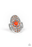 Solar Plexus - Orange Ring - Paparazzi Accessories Ring Bedazzle Me Pretty Mobile Fashion Boutique