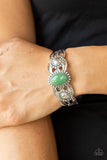 Solar Solstice - Green Bracelet - Paparazzi Accessories Bracelet Bedazzle Me Pretty Mobile Fashion Boutique