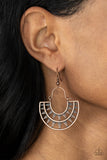 Solar Surge - Copper Earrings - Paparazzi Accessories Earrings Bedazzle Me Pretty Mobile Fashion Boutique