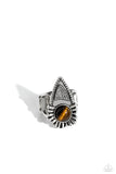 Solstice Scene - Brown Ring - Paparazzi Accessories Ring Bedazzle Me Pretty Mobile Fashion Boutique