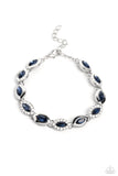Some Serious Sparkle - Blue Bracelet - Paparazzi Accessories Bracelet Bedazzle Me Pretty Mobile Fashion Boutique