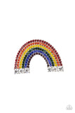 Somewhere Over The RHINESTONE Rainbow - Multi Hair Clip - Paparazzi Accessories Hair Clip Bedazzle Me Pretty Mobile Fashion Boutique