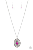 Sonata Swing - Pink Necklace - Paparazzi Accessories Necklace Bedazzle Me Pretty Mobile Fashion Boutique