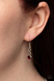 Sonata Swing - Red Necklace - Paparazzi Accessories Necklace Bedazzle Me Pretty Mobile Fashion Boutique