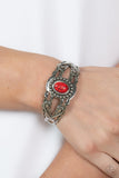 Sonoran Soul Searcher - Red Bracelet - Paparazzi Accessories Bracelet Bedazzle Me Pretty Mobile Fashion Boutique