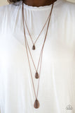 Sonoran Storm - Copper Necklace - Paparazzi Accessories Necklace Bedazzle Me Pretty Mobile Fashion Boutique