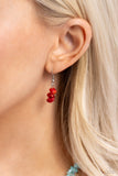 Soothing Stones - Red Necklace - Paparazzi Accessories Necklace Bedazzle Me Pretty Mobile Fashion Boutique