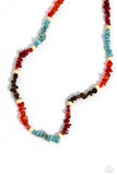 Soothing Stones - Red Necklace - Paparazzi Accessories Necklace Bedazzle Me Pretty Mobile Fashion Boutique