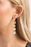 Sophisticated Stack - Gold Post Earrings - Paparazzi Accessories Post Earrings Bedazzle Me Pretty Mobile Fashion Boutique
