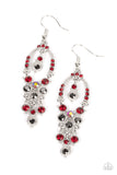 Sophisticated Starlet - Red Earrings - Paparazzi Accessories Earrings Bedazzle Me Pretty Mobile Fashion Boutique